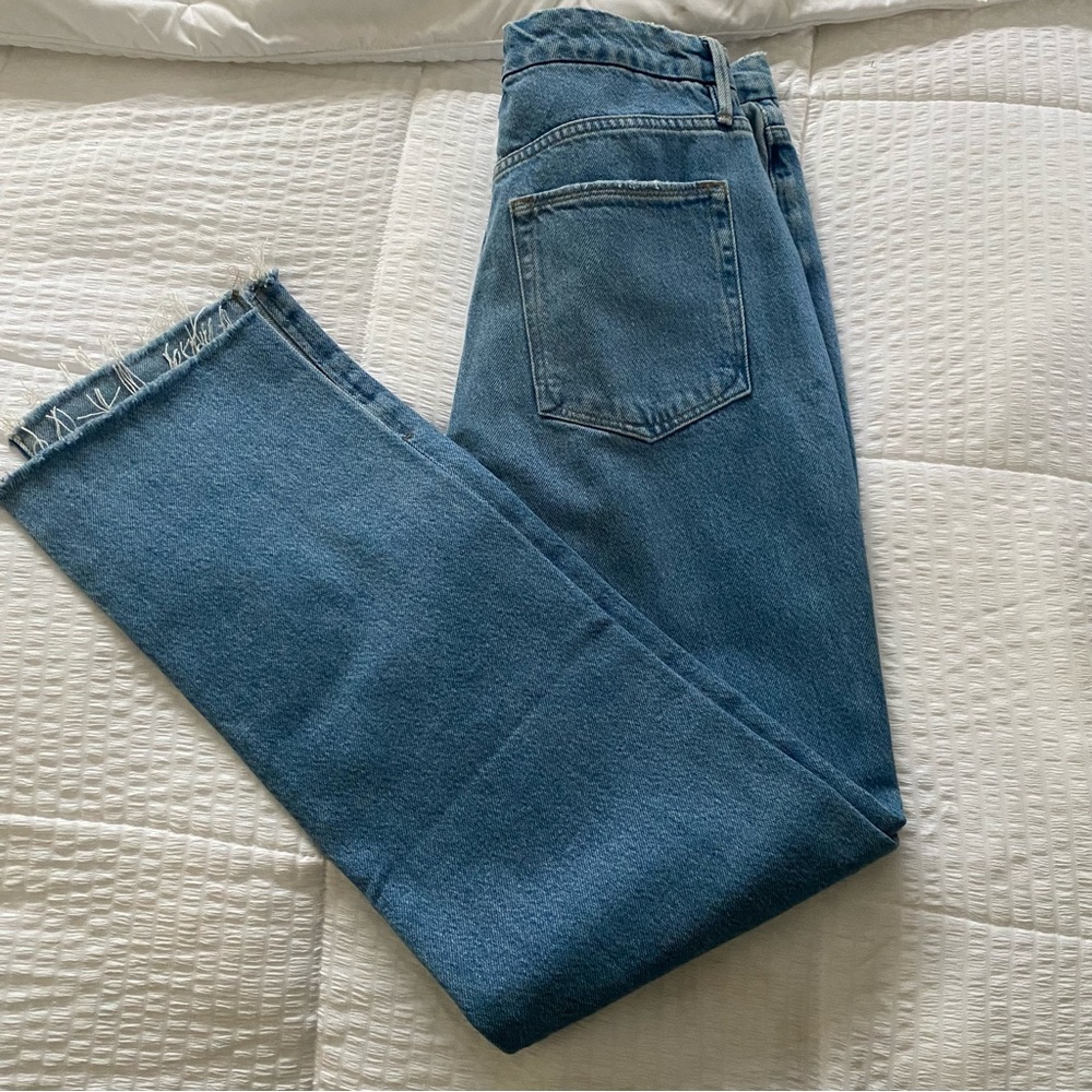 NWT Good American Size 10/30 High Waist Split Raw Hem Pants - Picture 4 of 6